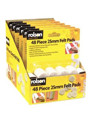 Rolson 25mm Felt Pads (48pcs)