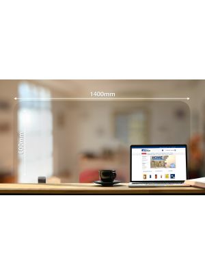 Desktop Protective Toughened Glass Screen - Radius Dubbed (1400mm)