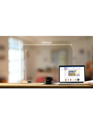 Desktop Protective Toughened Glass Screen - Radius Dubbed (800mm)