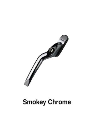 Mila Pro-Linea Cranked Espag Locking Window Handle - Smokey Chrome (Right Hand)