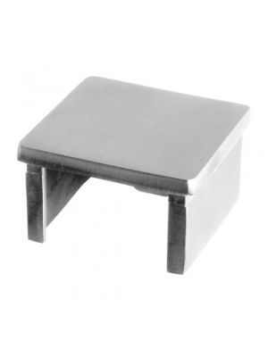 Square Flat End Cap for Capping Rail - Grade 304
