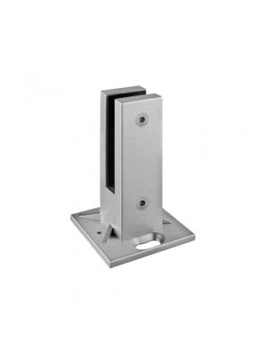Square Floor Mounting Base Glass Clamp, For 16.76mm Thick Glass