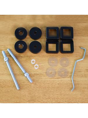 Atlantic Mitred Pull Handle Back to Back Fixing Kit - Matt Black (19mm)