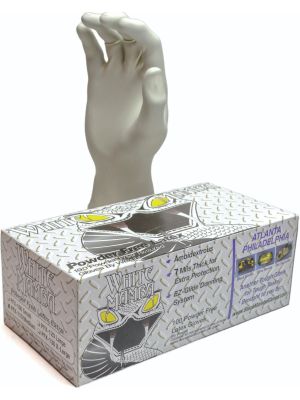 White Mamba Powder Free Latex Disposable Gloves - (Box of 100)