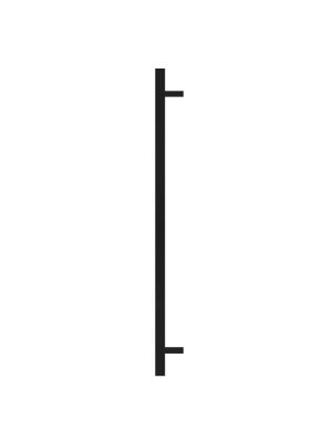 BLU HAB7 Offset Rectangular T Bar Pull Handle 316 Stainless Steel - Matt Black (1200mm x 1000mm x 40mm)