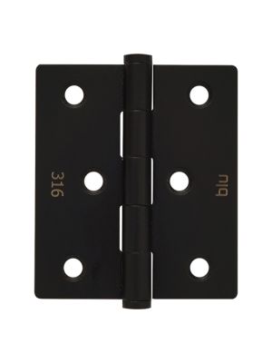 Blu HY3 Stainless Steel Slim Knuckle Window Hinge - Square Corner