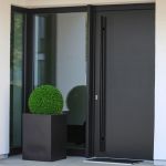 1200mm Grade 316 Black Inline T-Shaped Round Pull Handle - Back to Back Fixing