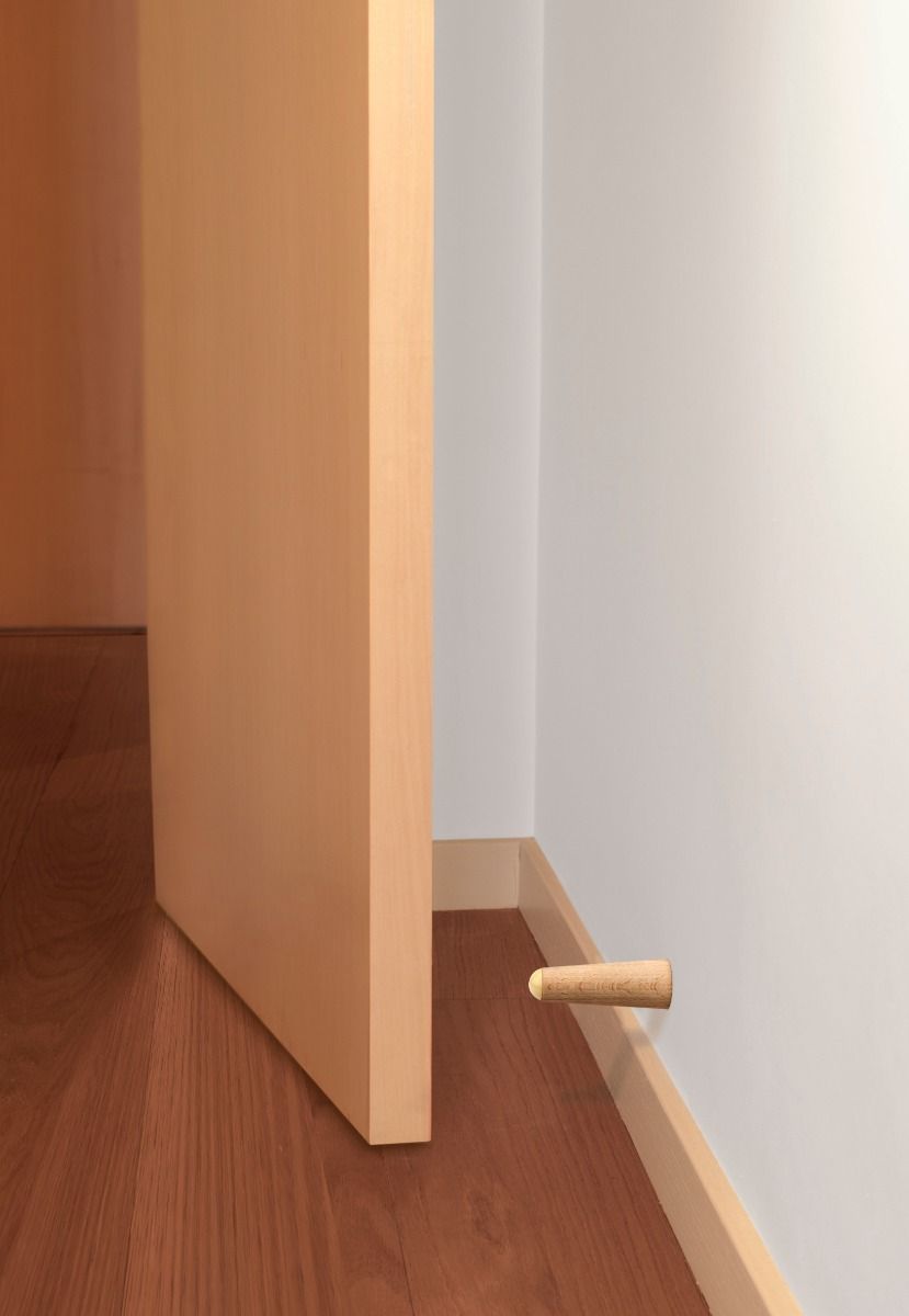 Wooden Wall Door Stop with Screws Dortech Direct