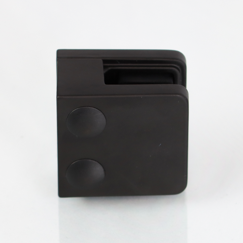 Dortech MOD 21 Flat Back Square Glass Clamp Black RAL9005 DC1001