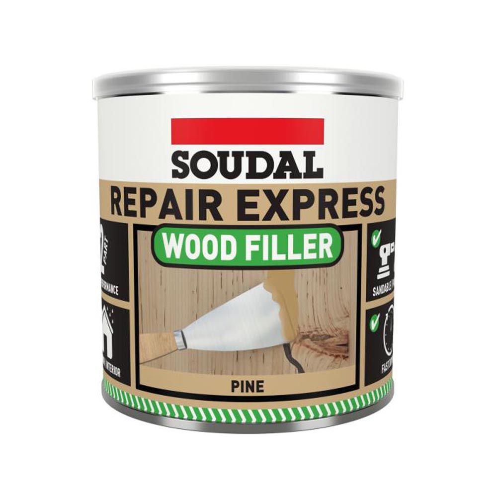 Soudal Repair Express Wood 2 Part HP Filler (1.5kg) Dortech Direct