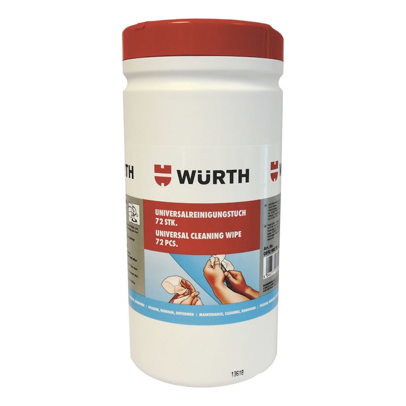Wurth Industrial Strength Cleaning Wipes 72pcs Dortech Direct