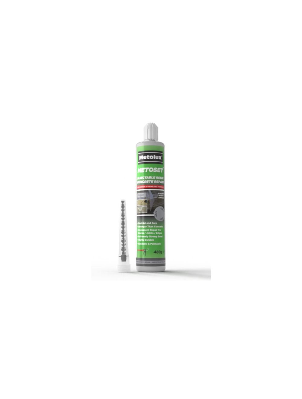 Metolux Metoset Concrete Repair Resin - Grey (480g)