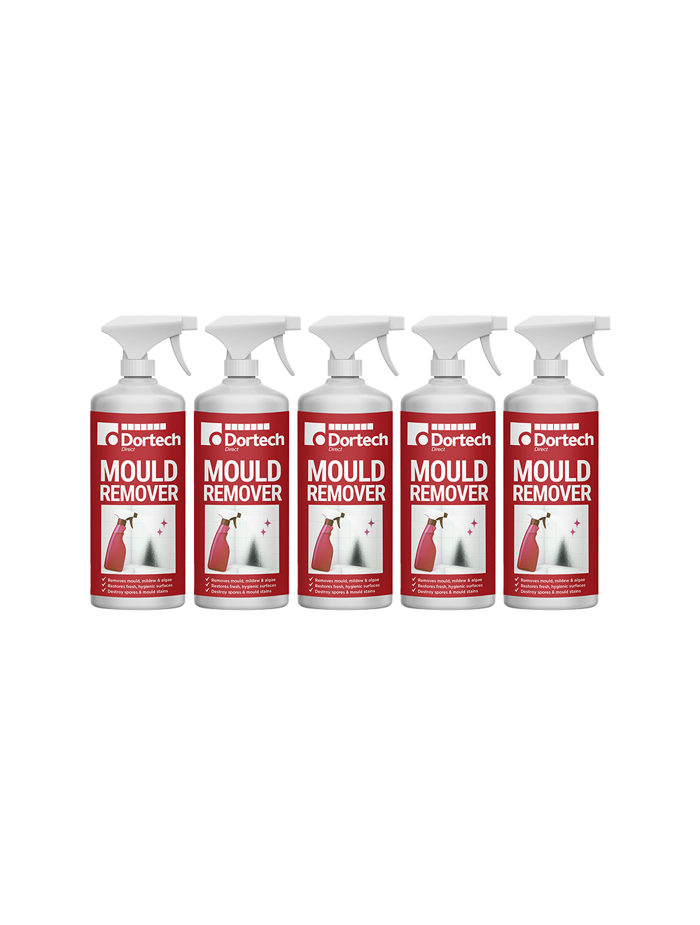 Dortech Direct Mould Remover - 500ml Pack of 5