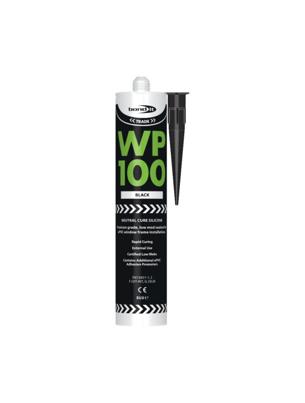 Bond-It WP100 Premium LMN Silicone - Black (380ml)