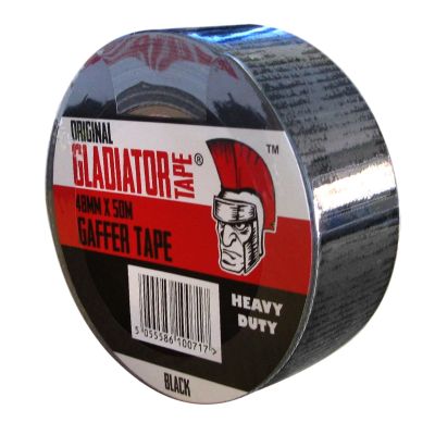 Gladiator Gaffer Tape 27 Mesh - Black (48mm x 50m)