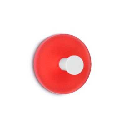 Inofix Adhesive Semi-transparent Circular Hook - Red (Pack 2)