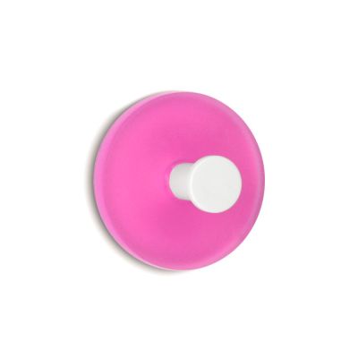 Inofix Adhesive Semi-transparent Circular Hook - Pink (Pack 2)
