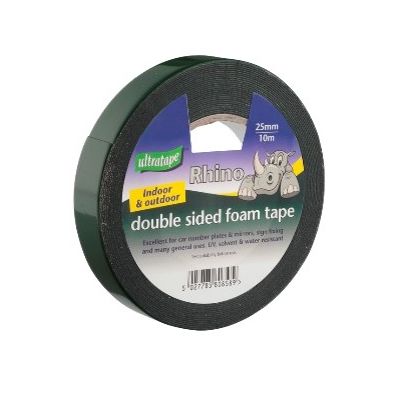 25mm Indoor and Outdoor Double Sided Foam Tape - 10m Roll