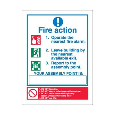 Jactone -Fire Sign action 3 colour – Rigid PVC