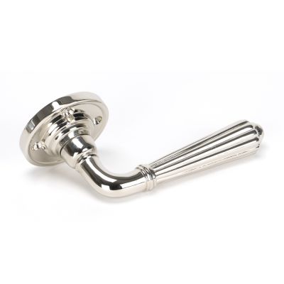 Polished Nickel Hinton Lever on Rose Set - 45321 | From the Anvil