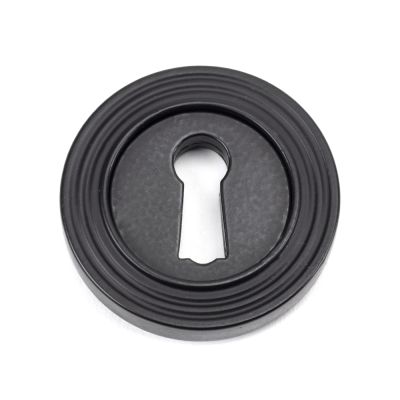 Matt Black Round Escutcheon (Beehive) - 49538 | From the Anvil