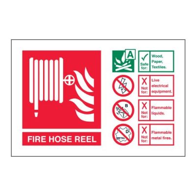 Fire Hose Reel ID - Self Adhesive Vinyl - 105 x 155mm 