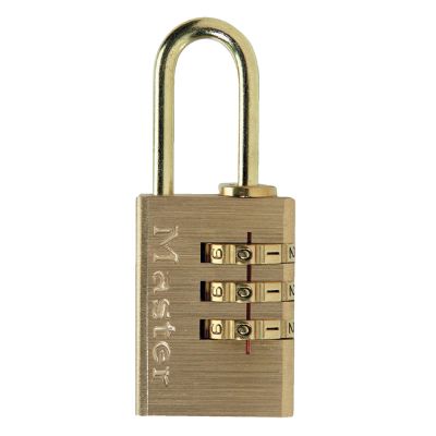 Masterlock aluminium body with brass finish Padlock with Combi Code (20mm)