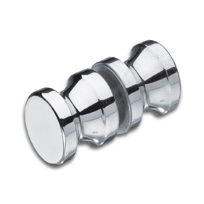 Crystal Shower Door Handle Double Sided - Chrome Plated