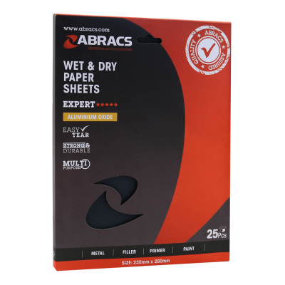Abracs Wet and Dry Paper Sheets (Pack of 25)