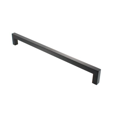 Atlantic Mitred Bolt Fix Rectangular Pull Handle - Matt Black (600mm x 19mm) | T2530