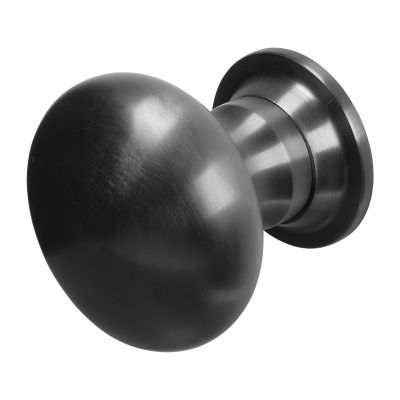 BLU KM388 316 Marine Grade Duratique Antique Centre Door Knob - Matt Smooth Black