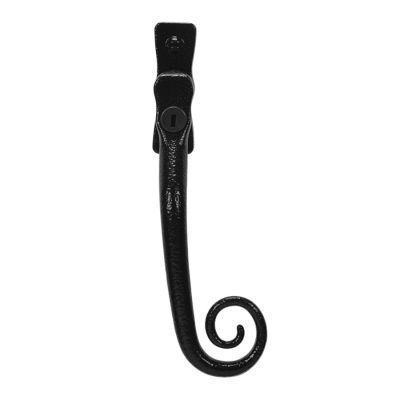 Black Antique Curly Tail Espagnolette Handle- Right
