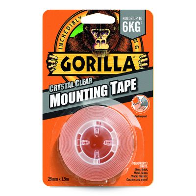 Gorilla Heavy Duty Mounting Tape - Crystal Clear (1.5m Roll) | G6033