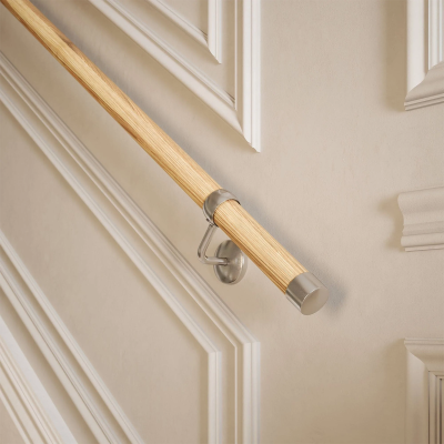 Rothley Pine & Brushed Silver 3.3m Handrail Kit | D8960