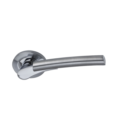 Hettie Door Lever Handle (Set) - Satin / Polished Chrome