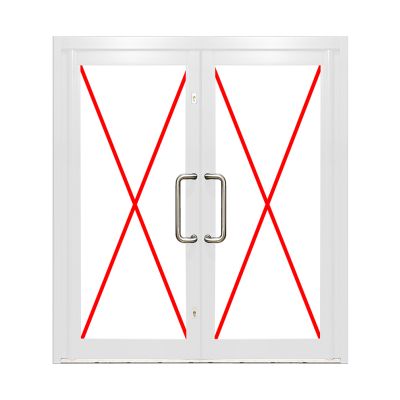 Aluminium Double Door, Unglazed