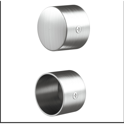 Rothley Brushed Silver - Deep End Cap Pair 