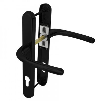 UPVC Door Lever Sprung Door Handle Set 92/210 - Black
