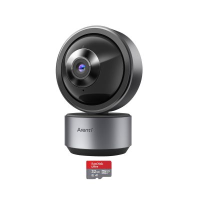Indoor 2k Pan and Tilt Privacy Cam with 32G SD Card