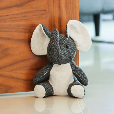 Elliot the Elephant Weighted Animal Doorstop