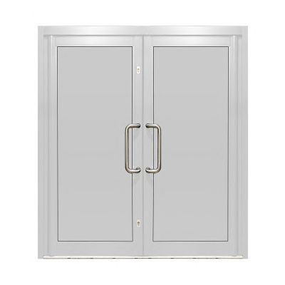 Aluminium Double Door Full Panel - White RAL 9010 (PAS24)