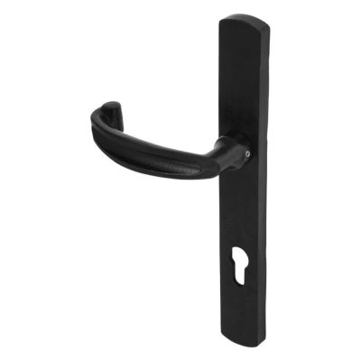 DuraTique Bow Dual Sprung Door Handle Pair - Textured Matt Black (44-68mm) | F3122