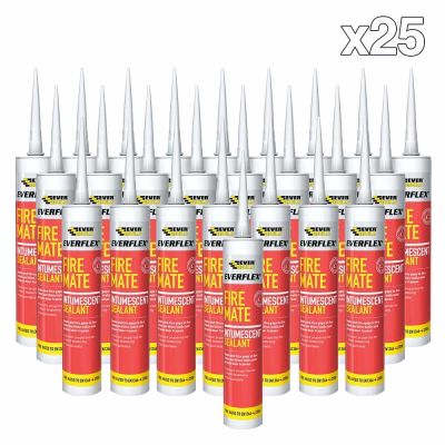Box of 25 Everflex Fire Mate Intumescent Sealant (295ml)