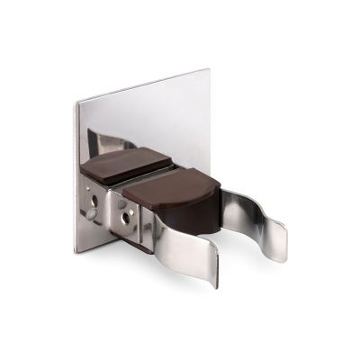 Adhesive Foldable Clamp Door Retainer (Pack of 2) - Brown | F2012