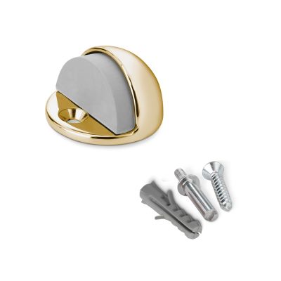 Metallic Door Stop with Screws - Gold | F2098