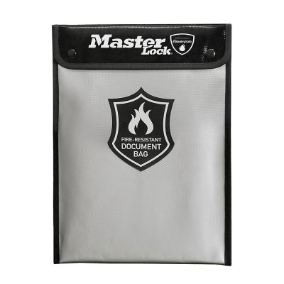 Masterlock Fire-Resistant Document Bag - Large capacity (38cm x 28cm) 