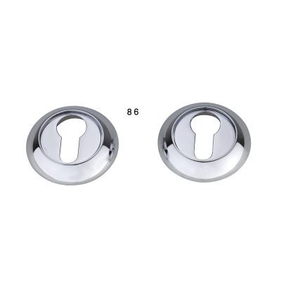 Matching Round Raised Euro Escutcheon (Pairs) - Polished Chrome