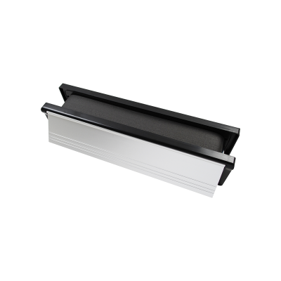 Fire Rated Intumescent Letterboxes Defender Range -12” Polished Silver (30 Minute Fire Rated)