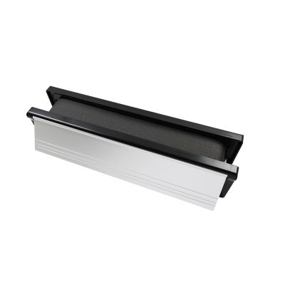 Fire Rated Intumescent Letterboxes - Defender Range - 10” Polished Silver (30 Minute Fire Rated)