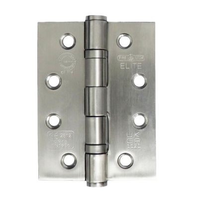 FireStop 3 No. Fire Rated Ball Bearing Hinges Grade 13 - Satin Stainless Steel (1.5 pair)